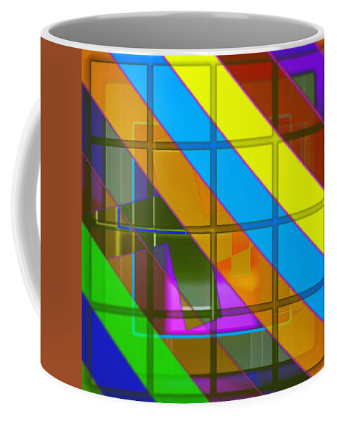 Abstract Coffee Mug featuring the digital art Pattern 51 by Marko Sabotin