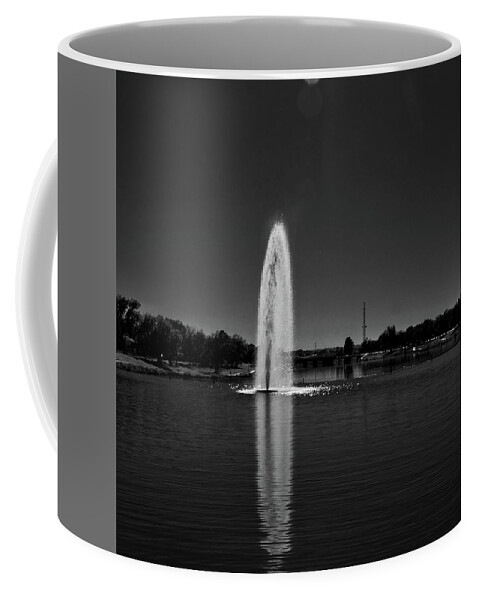 Fountain Coffee Mug featuring the photograph Pecos Reflection #1 by George Taylor