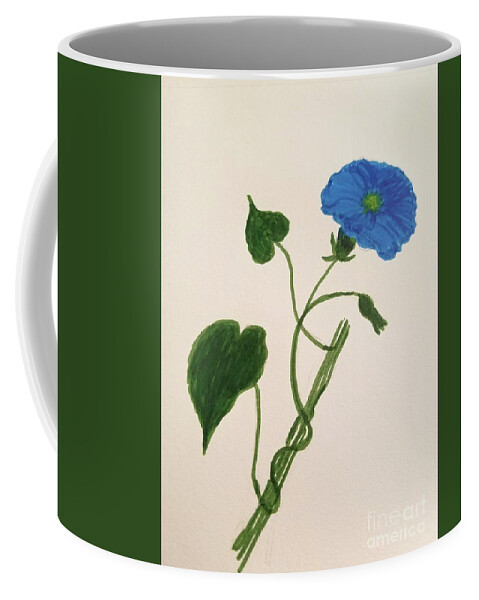 Wanting To Spend Time With Someone Who Is Soothing And Peaceful Coffee Mug featuring the painting Petunia #1 by Margaret Welsh Willowsilk