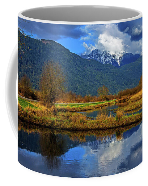 Alex Lyubar Coffee Mug featuring the photograph Pitt Lake Valley, provincial park  #1 by Alex Lyubar
