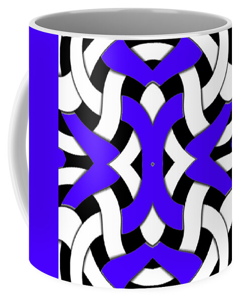 Purple Coffee Mug featuring the digital art 1 Playful Purple Weave by Designs By L