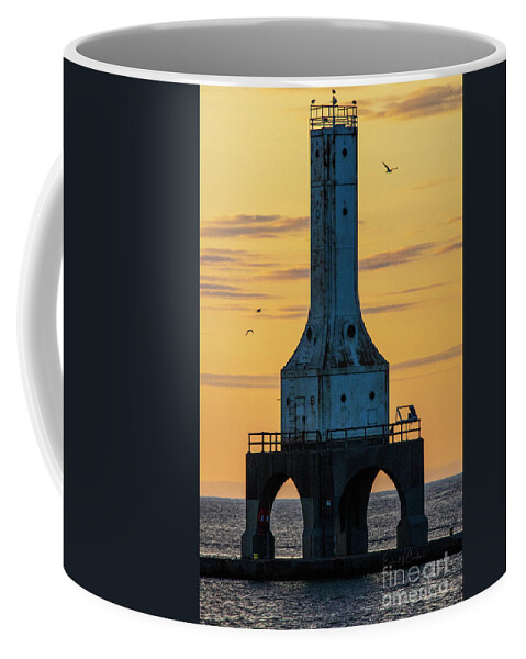 Port Washington Coffee Mug featuring the photograph Port Washington lighthouse by Eric Curtin