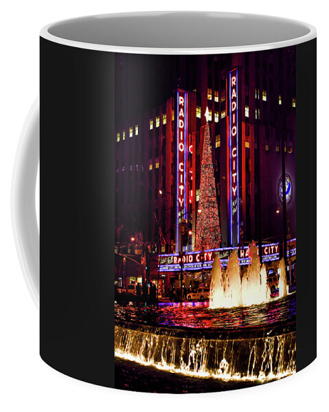 2009 Coffee Mug featuring the photograph Radio City at Christmas #1 by Mark Chandler