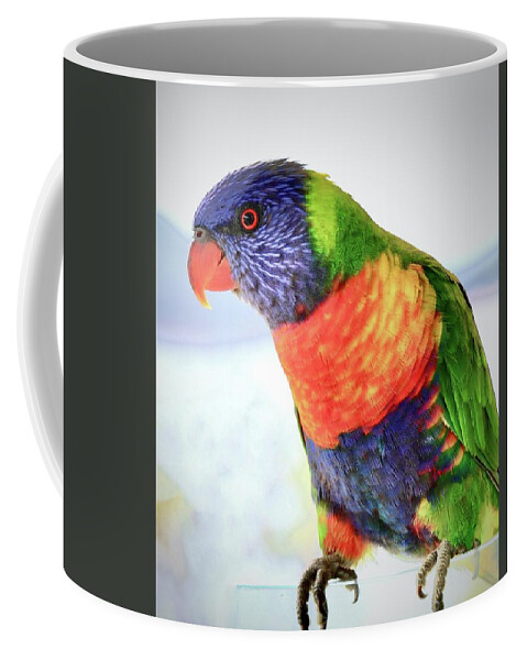 Rainbow Coffee Mug featuring the photograph Rainbow Lorikeet by Sarah Lilja
