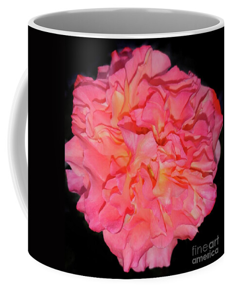 Rose Coffee Mug featuring the photograph Rose Laughs in Full-blown Beauty #2 by Leonida Arte
