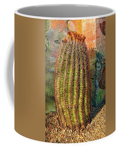 Fish Hook Barrel Cactus Coffee Mug featuring the photograph Fish hook barrel cactus by Sandra Selle Rodriguez