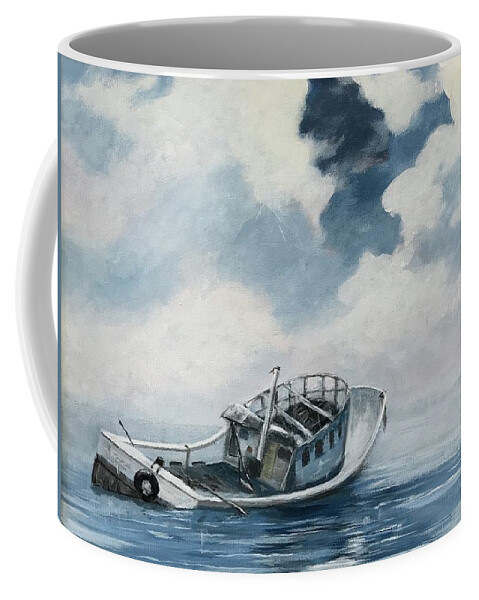 Maritime Art Coffee Mug featuring the painting Saudade #1 by Deborah Smith