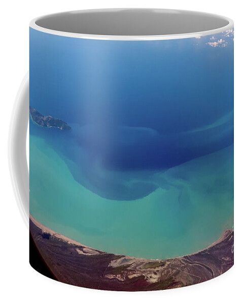 Air Travel Coffee Mug featuring the photograph Sea colours #1 by Rod Jones