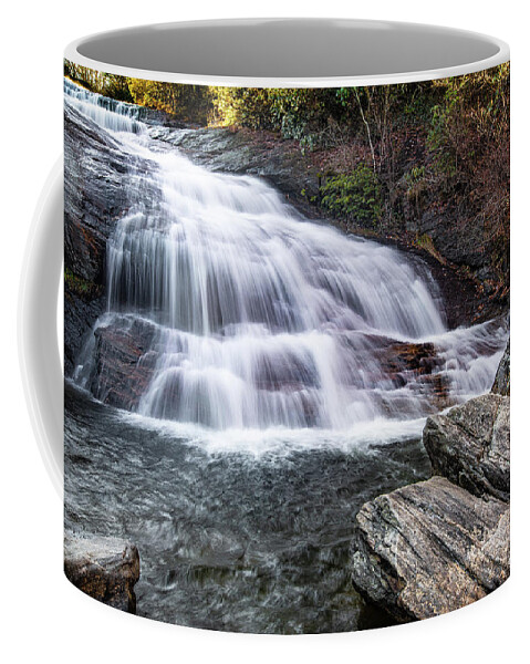 Asheville Coffee Mug featuring the photograph Second Falls #1 by Walt Baker