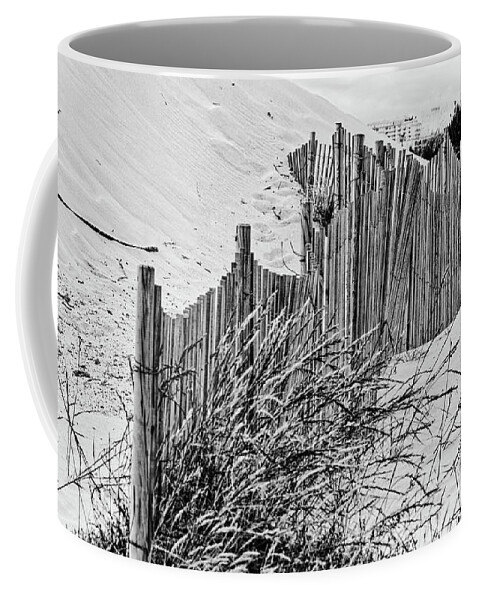 Shifting Sands Coffee Mug featuring the photograph Shifting Sands Monochrome #1 by Jeff Townsend