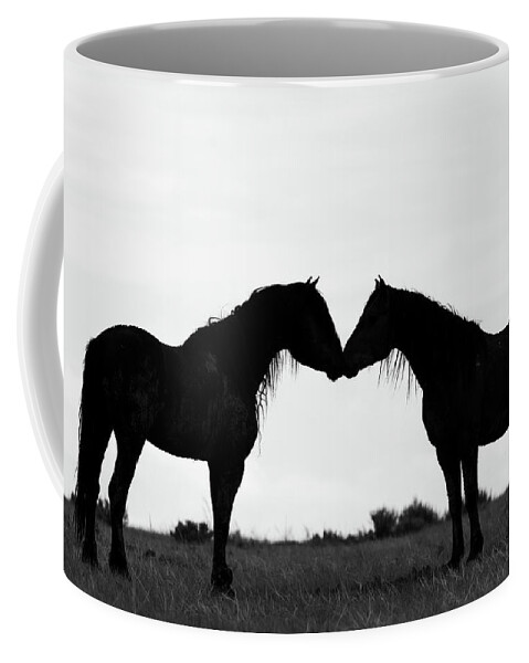 Horses Coffee Mug featuring the photograph Silhouette #1 by Mary Hone