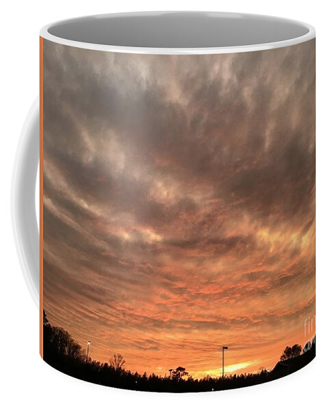 Sunset Coffee Mug featuring the photograph Smokey Sunset #1 by Catherine Wilson