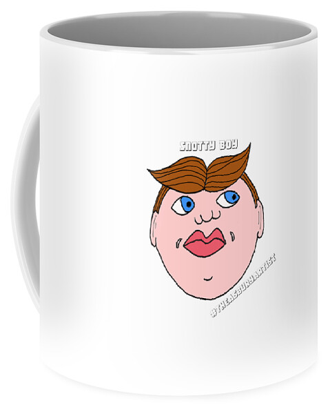 Asbury Park Coffee Mug featuring the drawing Snotty Boy by Patricia Arroyo
