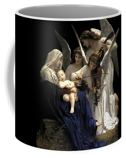 Song Of The Angels Coffee Mug featuring the mixed media Song of the Angels #1 by Bouguereau