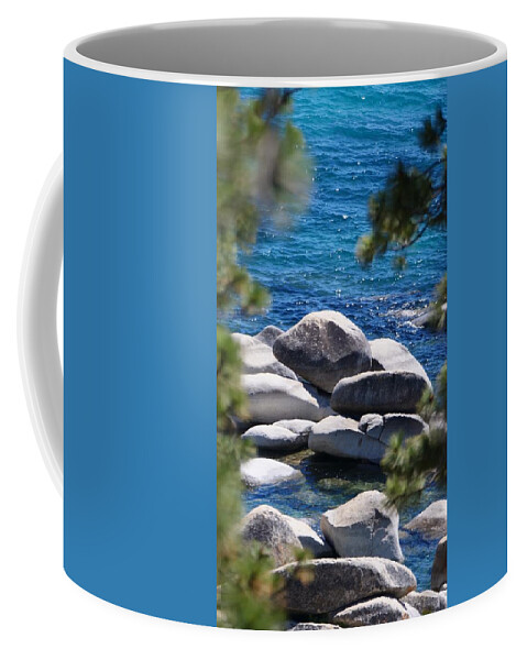 South Lake Tahoe Coffee Mug featuring the pyrography South Lake Tahoe #1 by Alex King