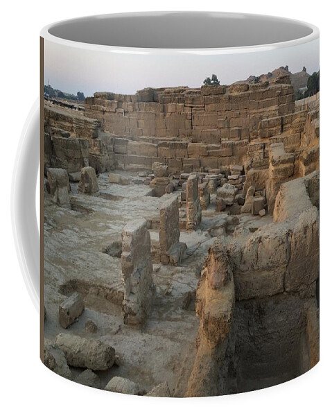 Giza Coffee Mug featuring the photograph Sphinx Temple #1 by Trevor Grassi