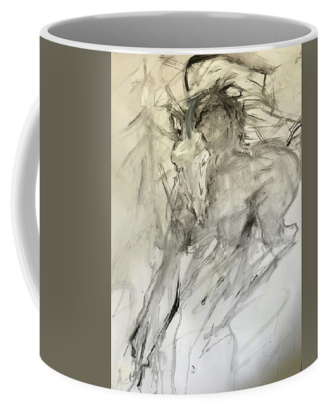 Horse Coffee Mug featuring the painting Stampede Mesa 2 #1 by Elizabeth Parashis