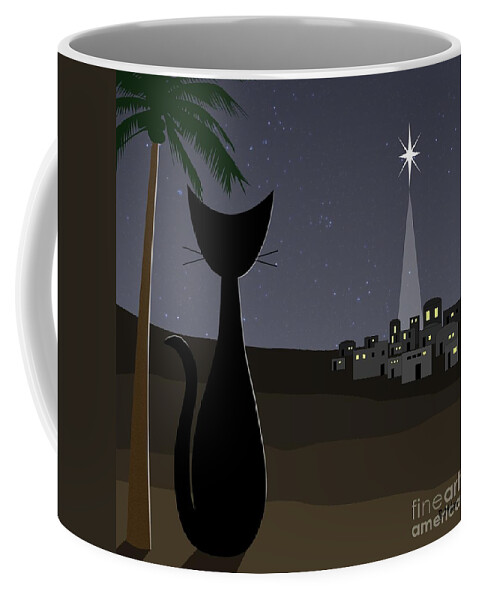 Christmas Coffee Mug featuring the digital art Star of Bethlehem by Donna Mibus