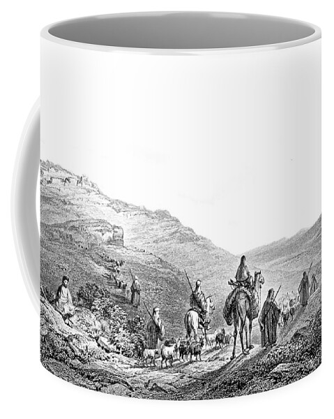 Tekoa Coffee Mug featuring the photograph Tekoa and Herodion in 1847 #1 by Munir Alawi