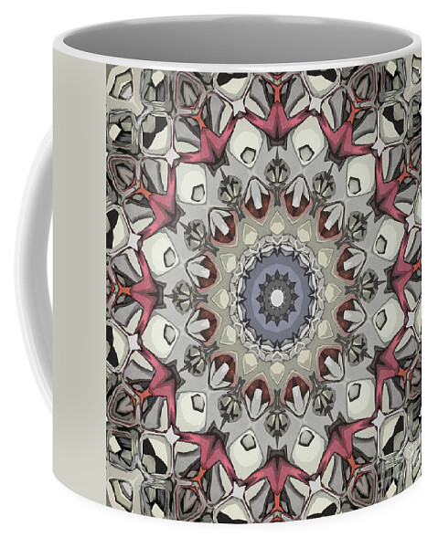 Digital Art Coffee Mug featuring the digital art Textured Mandala by Phil Perkins