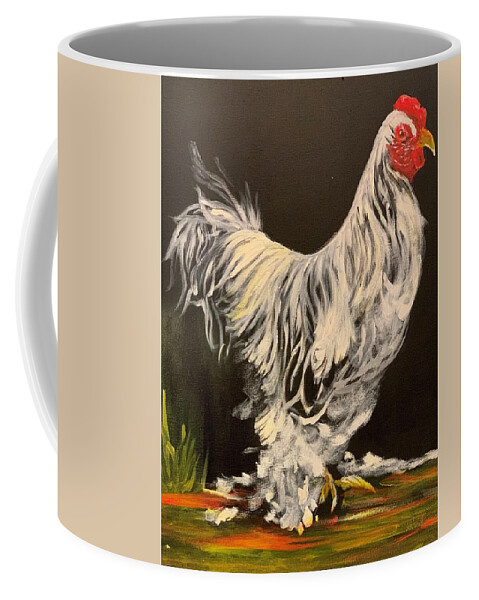 Rooster Coffee Mug featuring the painting The GENERAL by Juliette Becker