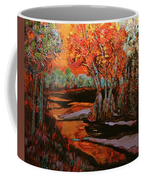 Trees Coffee Mug featuring the painting THe Magic Hour by Marilyn Quigley