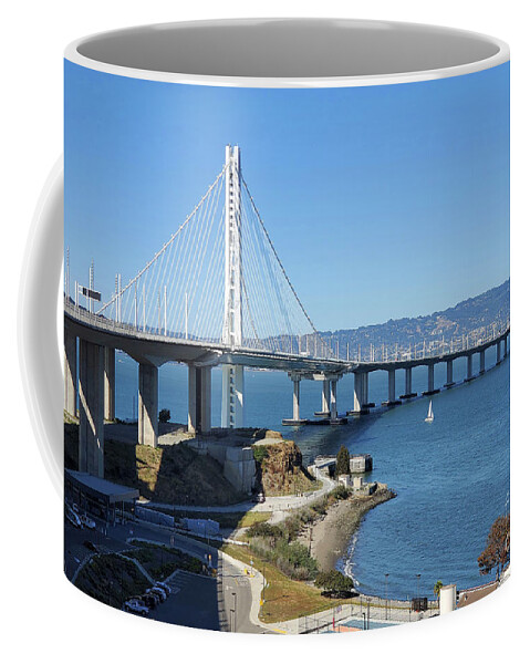 Wingsdomain Coffee Mug featuring the photograph The New Oakland Side of the San Francisco Oakland Bay Bridge 20220514_162743 #2 by Wingsdomain Art and Photography