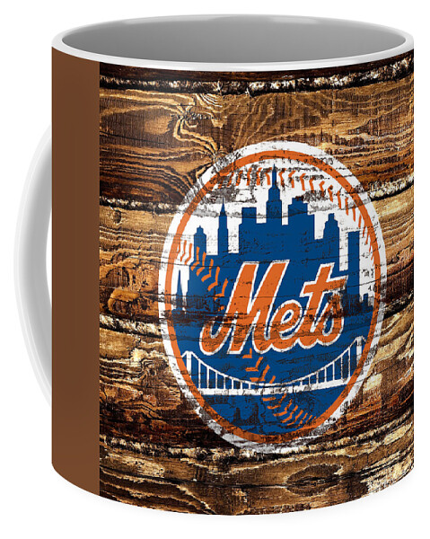 New York Mets Coffee Mug featuring the mixed media The New York Mets #2 by Brian Reaves