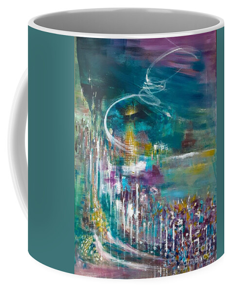 Abstract Coffee Mug featuring the painting The Path #2 by Deborah Nell