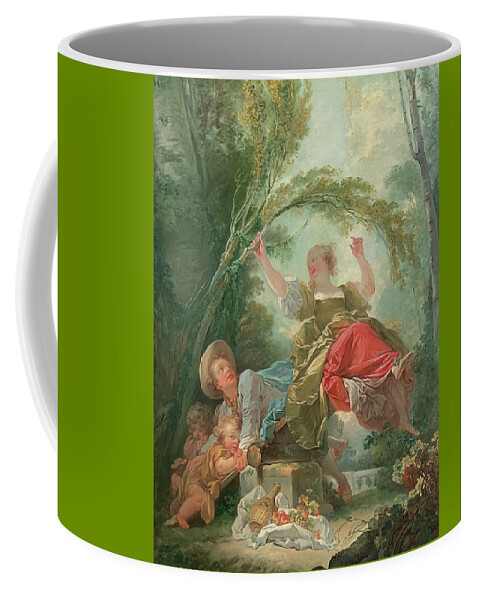 The See-saw Coffee Mug featuring the painting The See-Saw #2 by Jean-Honore Fragonard