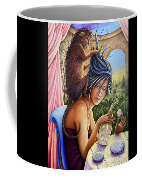 Fantasy Coffee Mug featuring the painting The Stylist by Valerie White