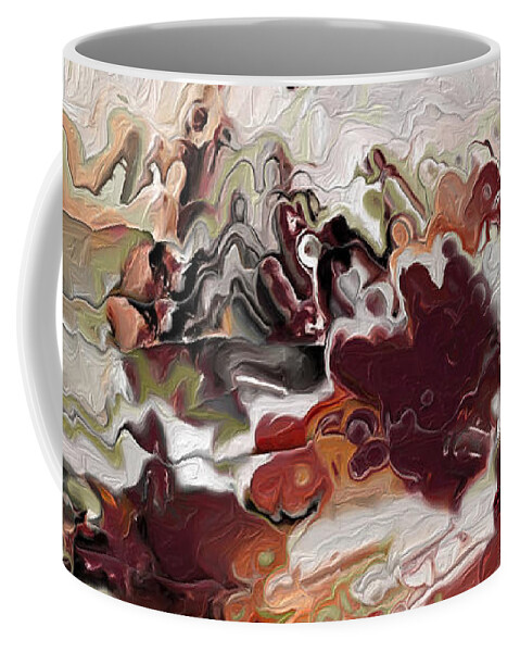 Red Coffee Mug featuring the painting 1 Thessalonians 5 23. Learn To Live. Bible Verse Inspirational Wall Art by Mark Lawrence