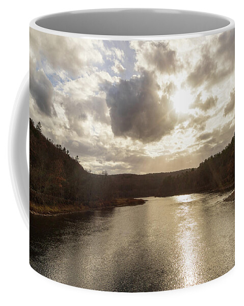 Lake Coffee Mug featuring the photograph Upper Delaware River Pond Eddy NY #1 by Amelia Pearn