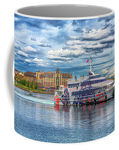 Delta Coffee Mug featuring the photograph Victoria to Seattle Ferry #1 by Darryl Brooks