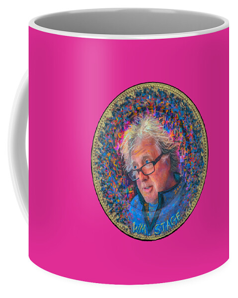 Acrylic Coffee Mug featuring the mixed media Wm. Stage by Robert FERD Frank