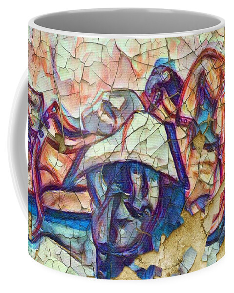  Coffee Mug featuring the mixed media Workin' shoes by Angie ONeal