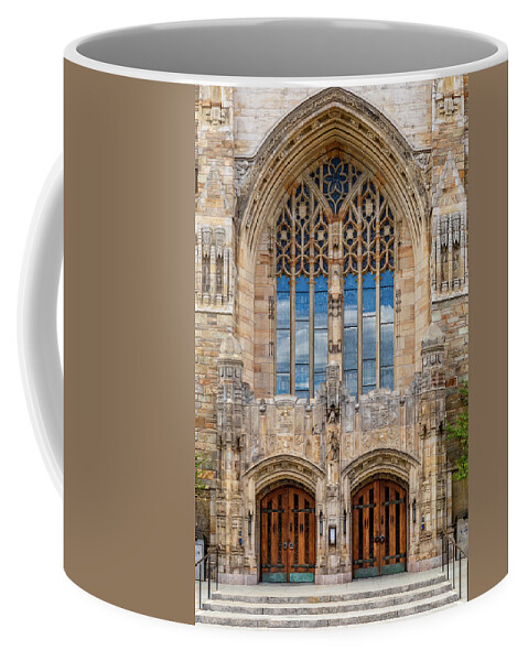 Yale Coffee Mug featuring the photograph Yale University Sterling Library II by Susan Candelario