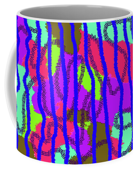 Walter Paul Bebirian: The Bebirian Art Collection Coffee Mug featuring the digital art 10-1-2011habcde by Walter Paul Bebirian