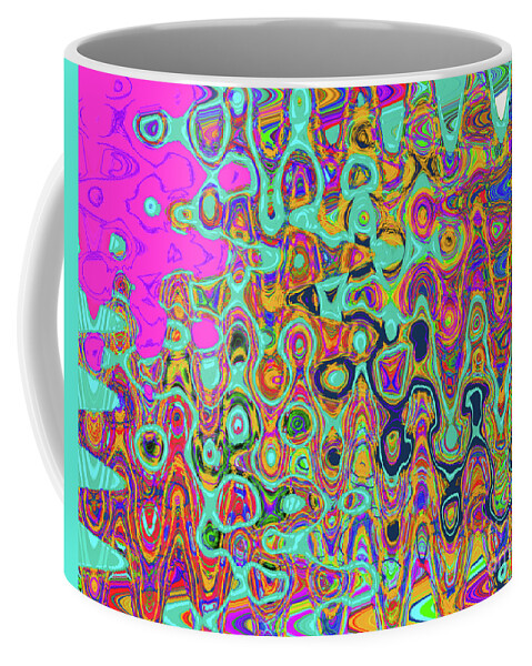 Walter Paul Bebirian: The Bebirian Art Collection Coffee Mug featuring the digital art 10-8-2011ka by Walter Paul Bebirian