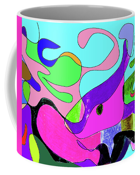 Walter Paul Bebirian: The Bebirian Art Collection Coffee Mug featuring the digital art 10-9-2011cabcde by Walter Paul Bebirian