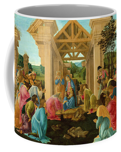 Sandro Botticelli Coffee Mug featuring the painting The Adoration of the Magi #10 by Sandro Botticelli