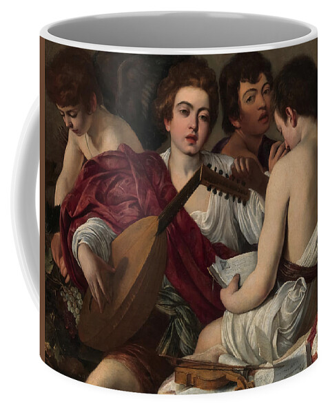 Musicians Coffee Mug featuring the painting The Musicians #7 by Caravaggio