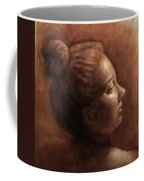  Coffee Mug featuring the painting Underpainting #10 by Vongduane Manivong