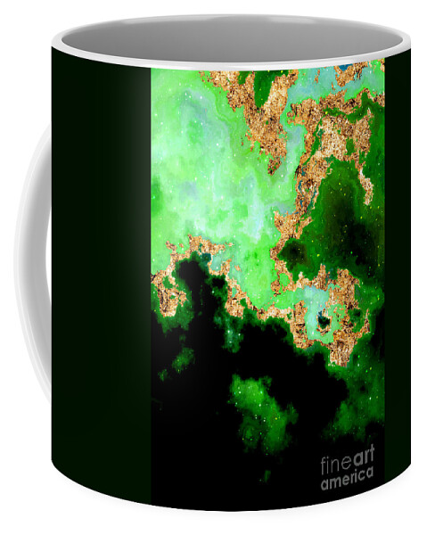 Holyrockarts Coffee Mug featuring the mixed media 100 Starry Nebulas in Space Abstract Digital Painting 049 by Holy Rock Design