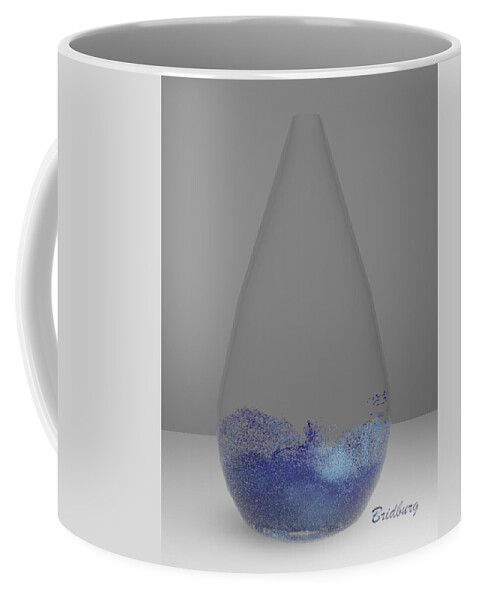 Nft Coffee Mug featuring the digital art 101 Rain Drop Wave by David Bridburg