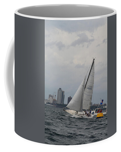  Coffee Mug featuring the photograph The race #115 by Jean Wolfrum