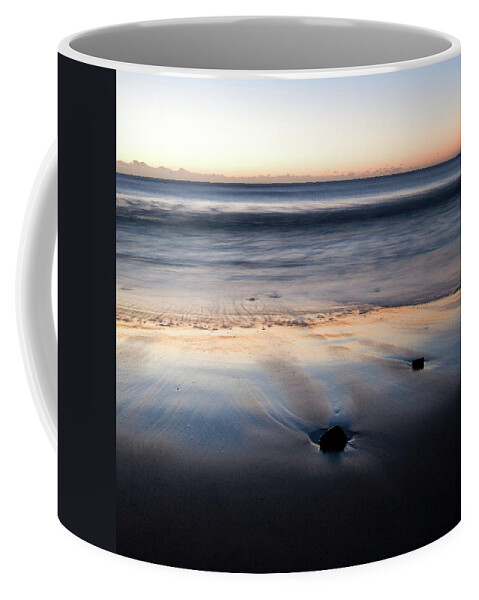 Travel Coffee Mug featuring the photograph Ballynaclash beach at dawn, Blackwater, County Wexford, Ireland. #13 by Ian Middleton