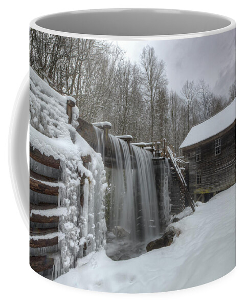 Mingus Mill Coffee Mug featuring the photograph Winter at Mingus Mill by Doug McPherson