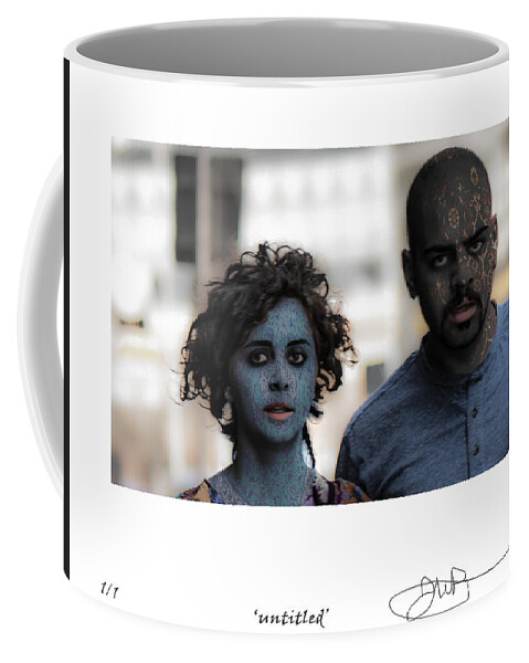 Signed Limited Edition Of 10 Coffee Mug featuring the digital art 15 by Jerald Blackstock