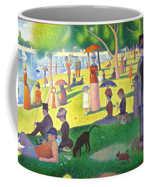 Georges Seurat Coffee Mug featuring the painting A Sunday On La Grande Jatte #4 by Georges Seurat